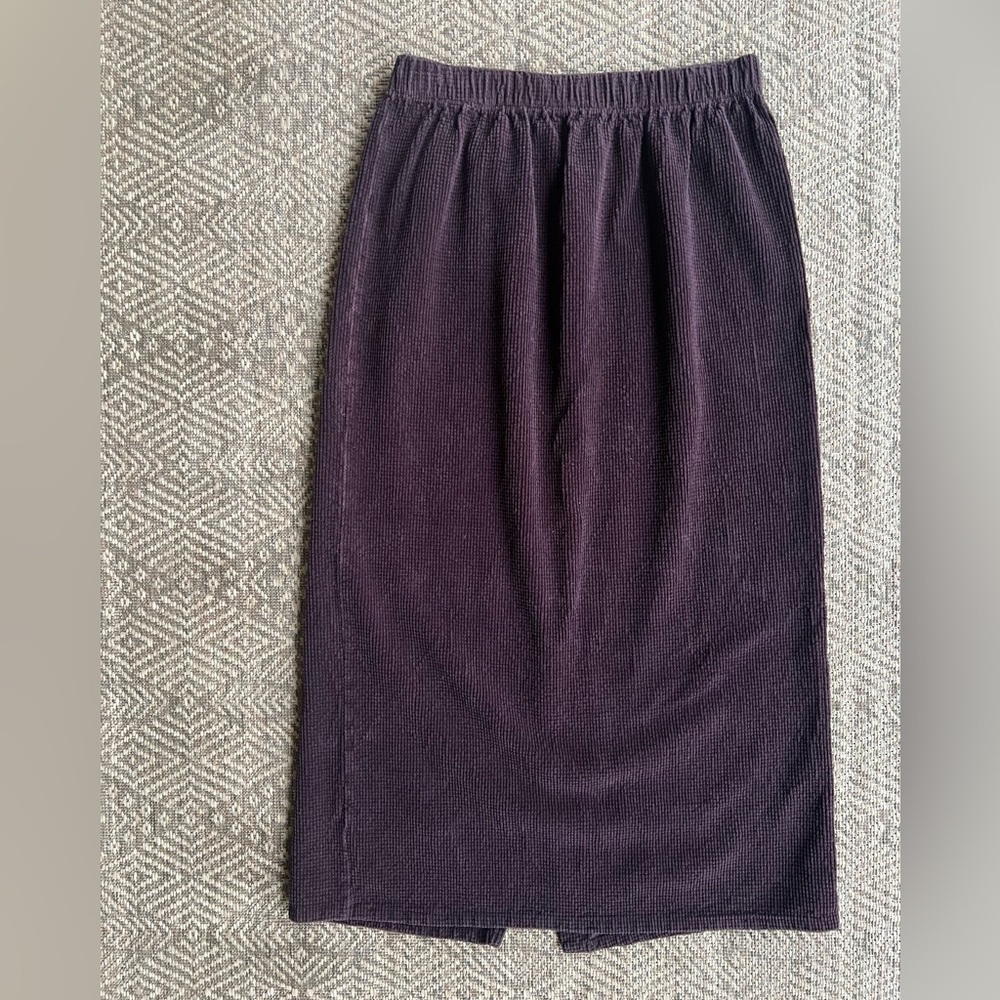Bryn Walker‎ Plum Pull On Corduroy Maxi Midi Skirt Womens Lagenlook